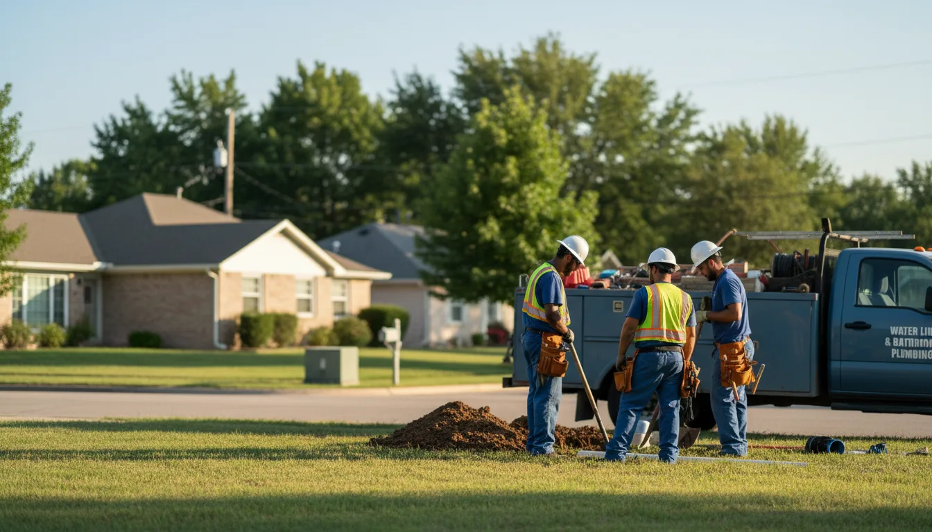 Residential water line and bathroom plumbing service in Holloway, OH